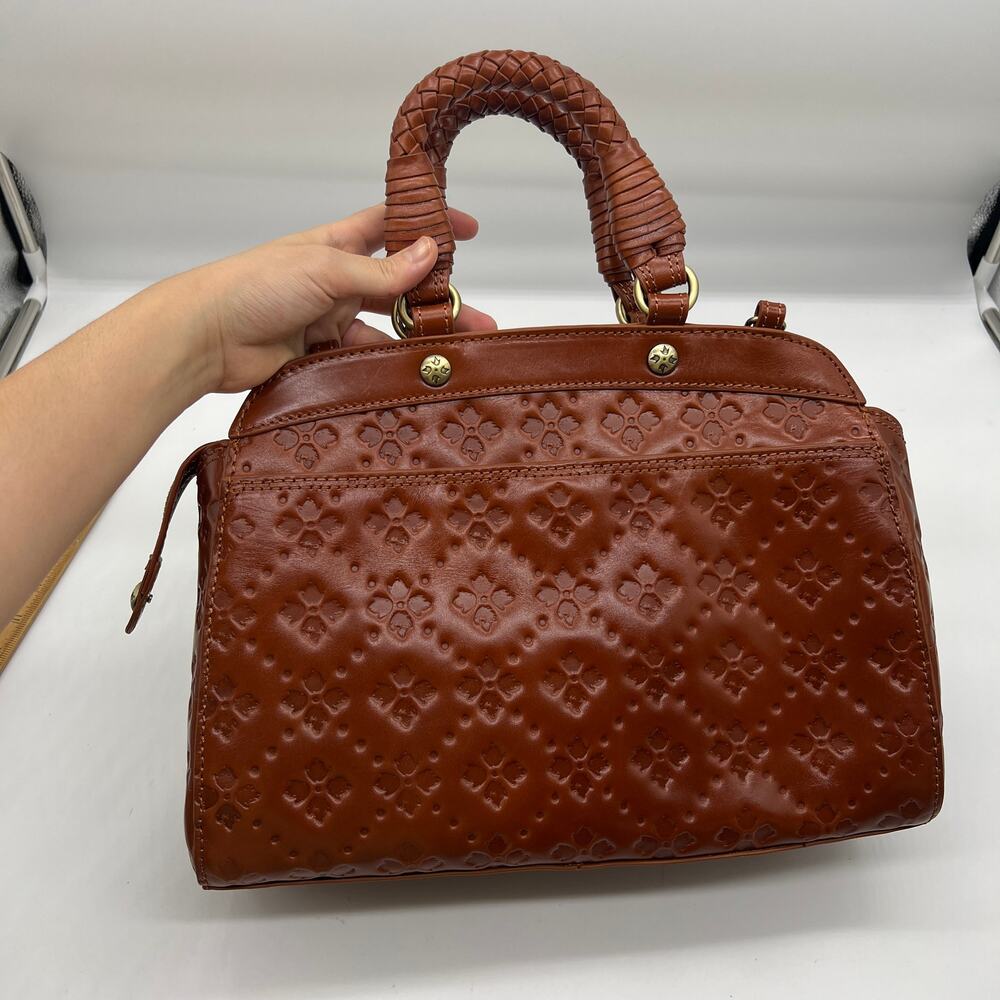 Patricia Nash Womens Purse Discovery Leather Embossed Minor Tan - Picture 6 of 16
